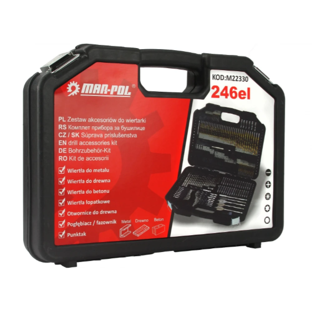 Комплект битове и свредла, 246 части - HW-2356