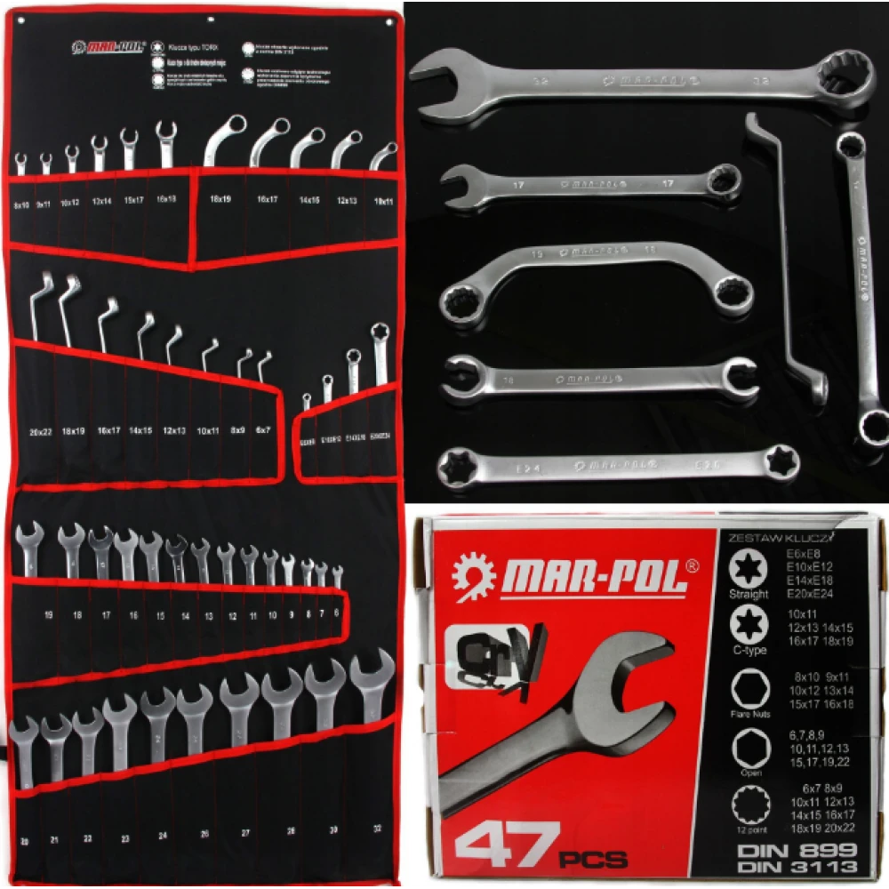 Комплект комбинирани гаечни ключове, 47 части - HW-2381