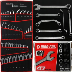 Комплект комбинирани гаечни ключове, 47 части - HW-2381