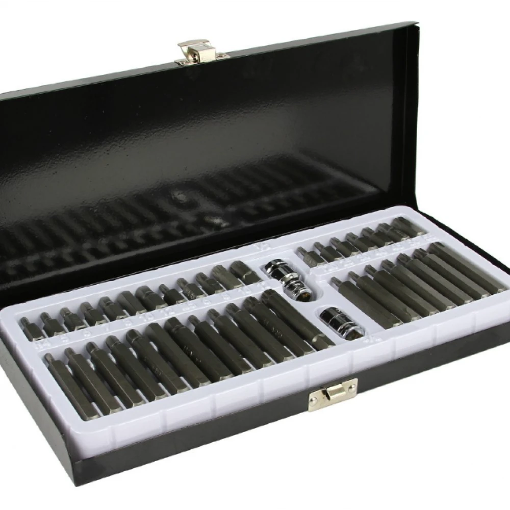 Комплект накрайници в метална кутия – торкс, 40 части - HW-2384