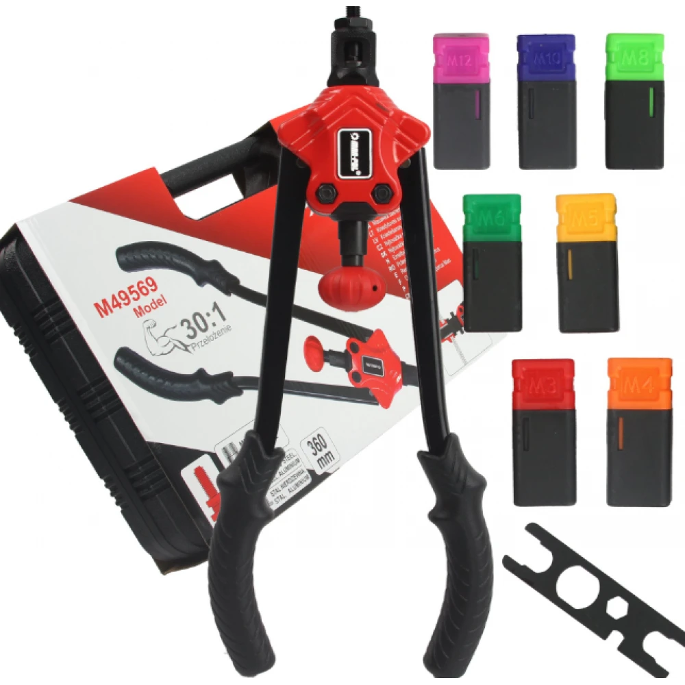 Комплект ръчна нитачка M3–M12 / 360 мм / - HW-2393