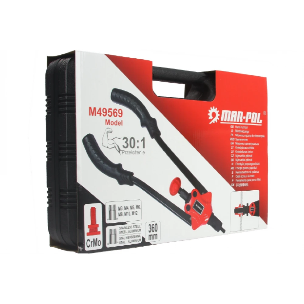 Комплект ръчна нитачка M3–M12 / 360 мм / - HW-2393