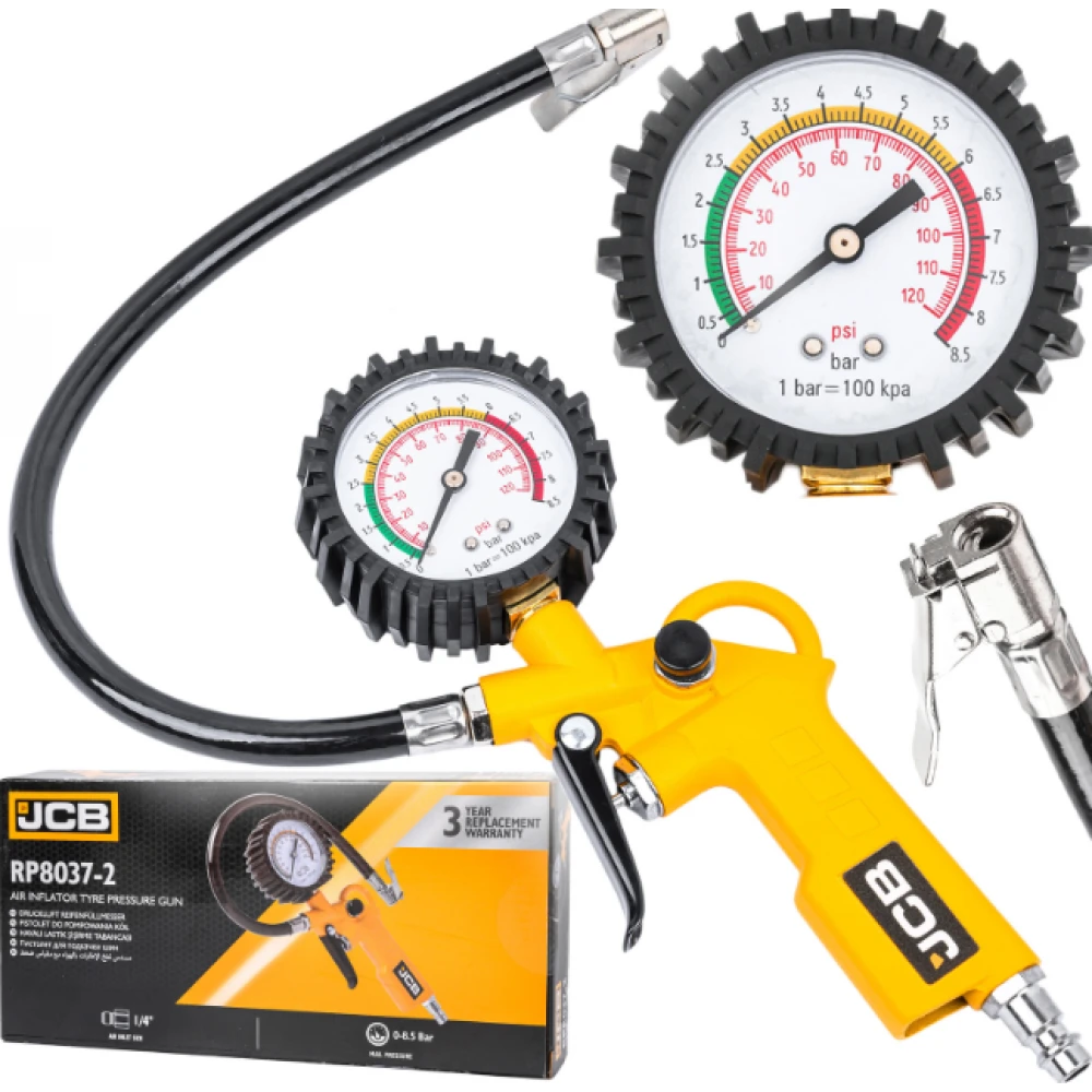 Професионален пневматичен пистолет за помпане на гуми с манометър - HW-2501