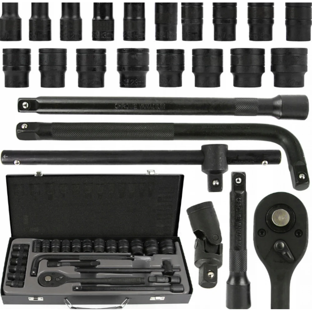 Гедоре с ударни вложки 24 части, 1/2'' до 32 мм - HW-2538