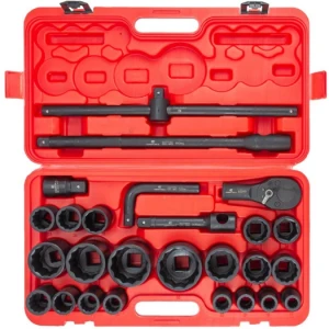 Гедоре с ударни вложки 26 части, 3/4'', 12-стенно - HW-2552