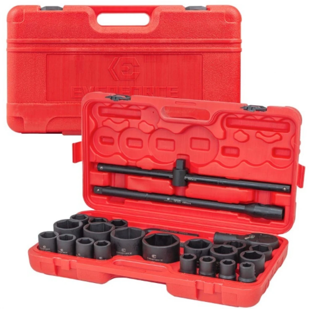 Гедоре с ударни вложки 26 части, 3/4'', 6-стенно - HW-2553