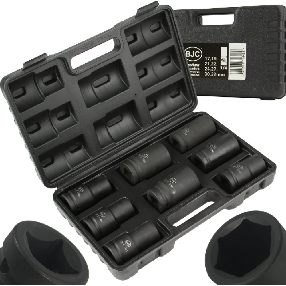 Комплект 6 – стенни ударни вложки, 8 части, 3/4'' - HW-2562