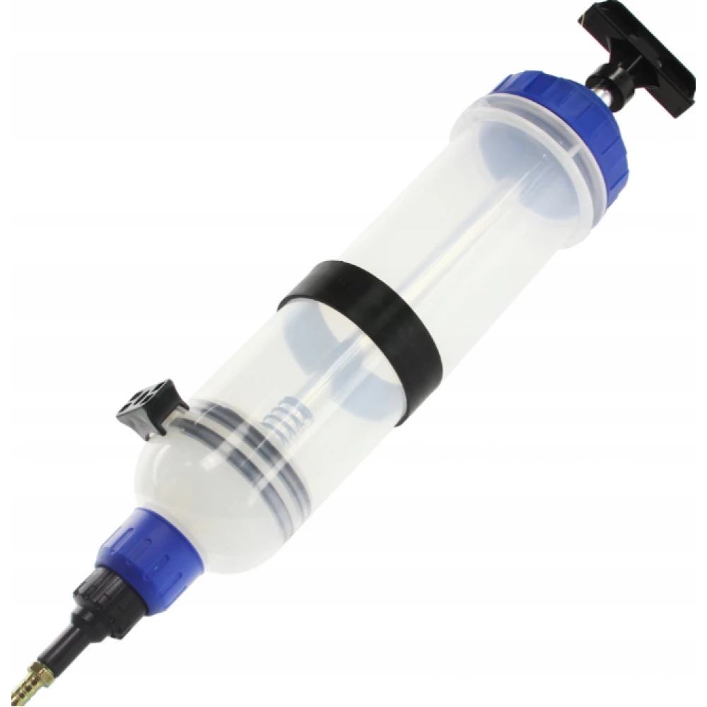 Пластмасов шприц за масло, 1500 мл, прозрачен с адаптори - HW-2571