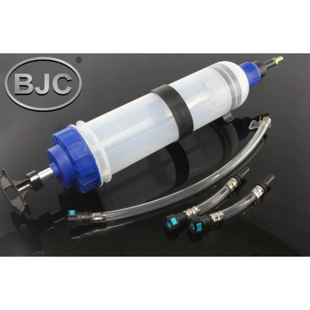 Пластмасов шприц за масло, 1500 мл, прозрачен с адаптори - HW-2571