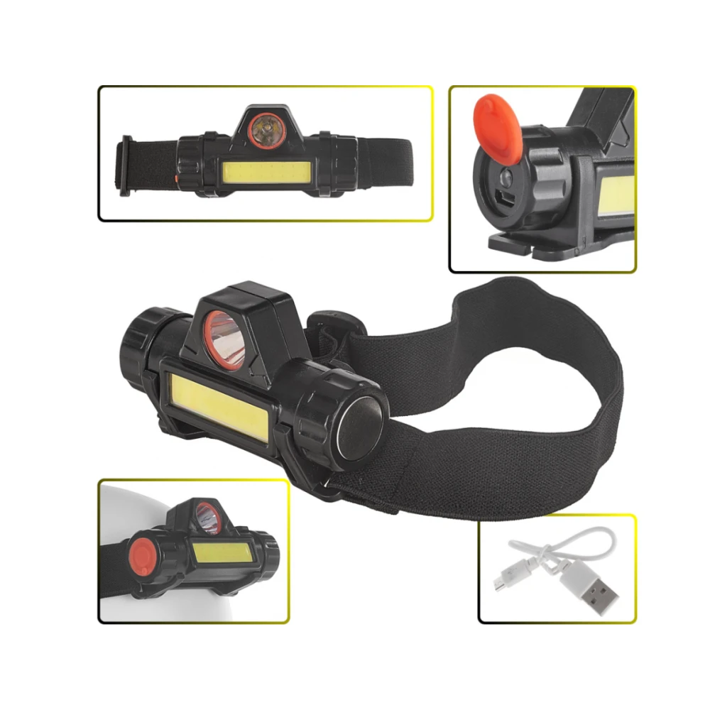 Челник с въртяща се глава LED COB 3W + XPE 800mAh IP20