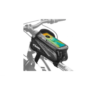 Водоустойчива чанта за велосипедна рамка с велкро и държач за телефон - K02324