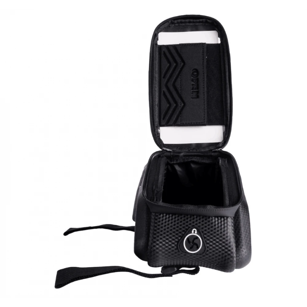 Водоустойчива чанта за велосипедна рамка с велкро и държач за телефон - K02324