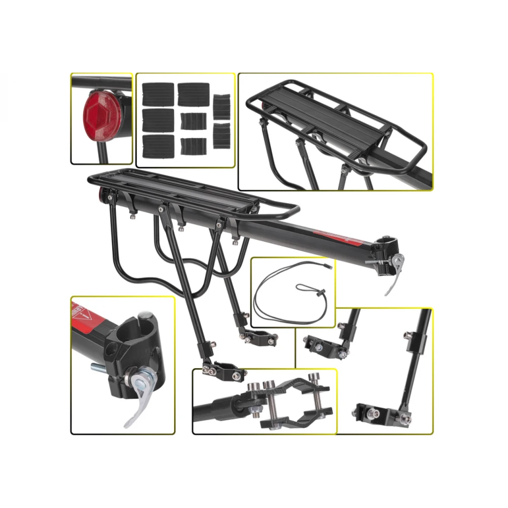 Алуминиев заден багажник за велосипед 50 килограма - K02353