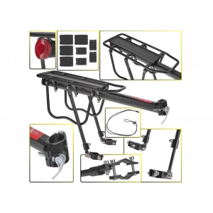 Алуминиев заден багажник за велосипед 50 килограма - K02353