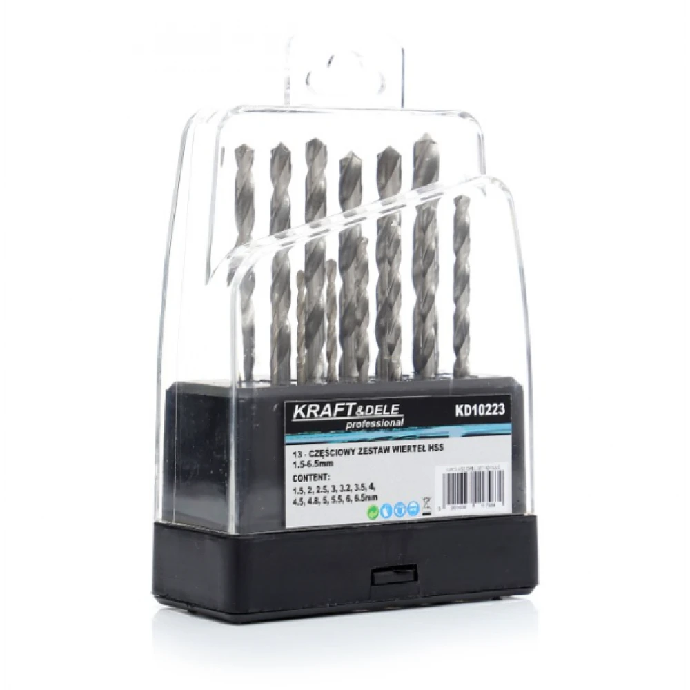 Свредла за метал и дърво, 13 бр. - KD10223