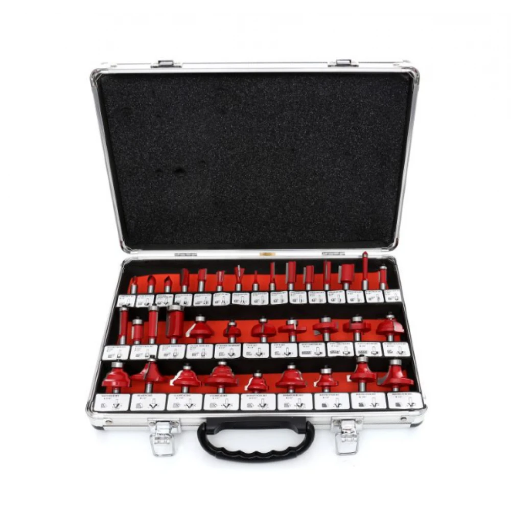 Прецизни фрези за дърво със сачмени лагери, 35 бр. - KD10280