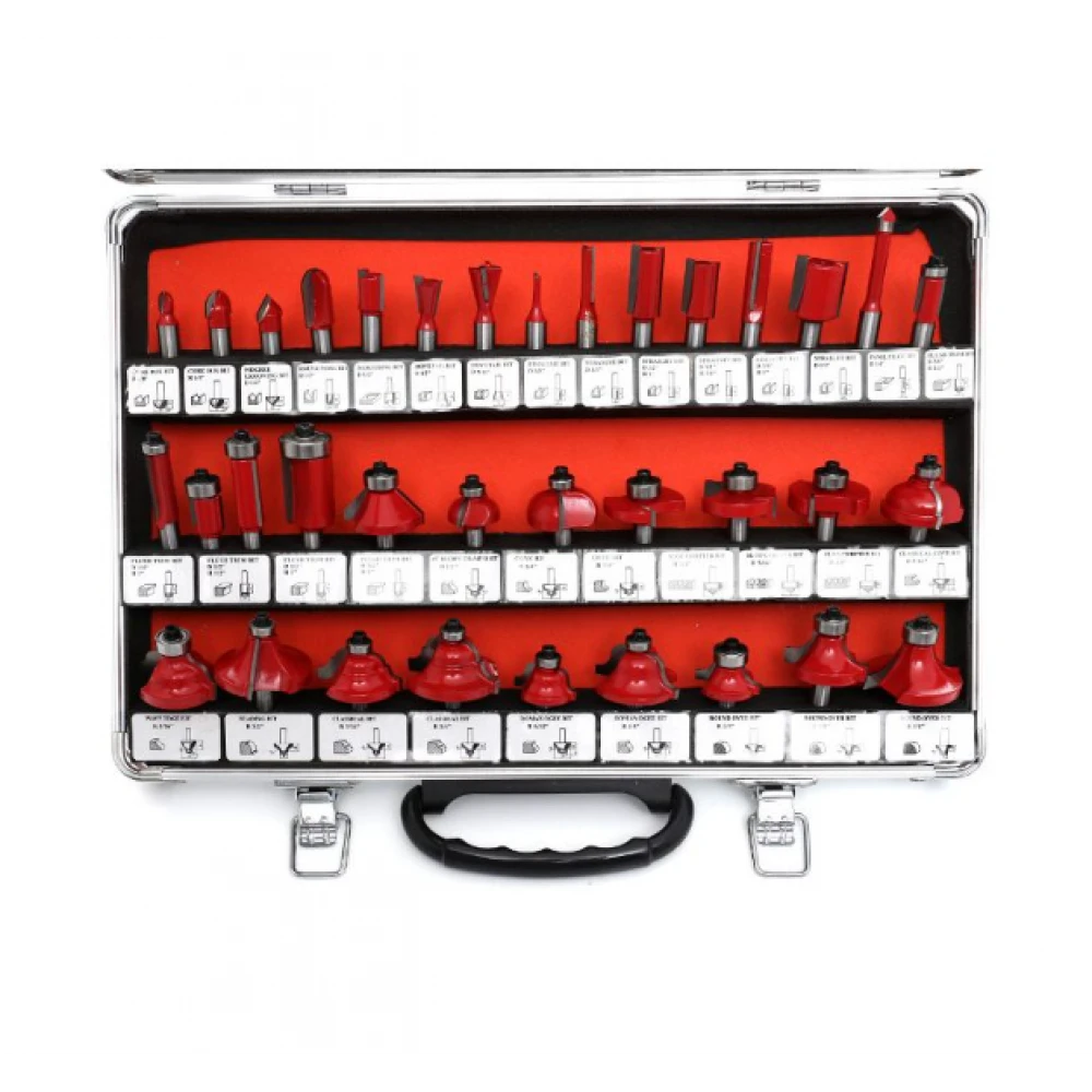 Прецизни фрези за дърво със сачмени лагери, 35 бр. - KD10280