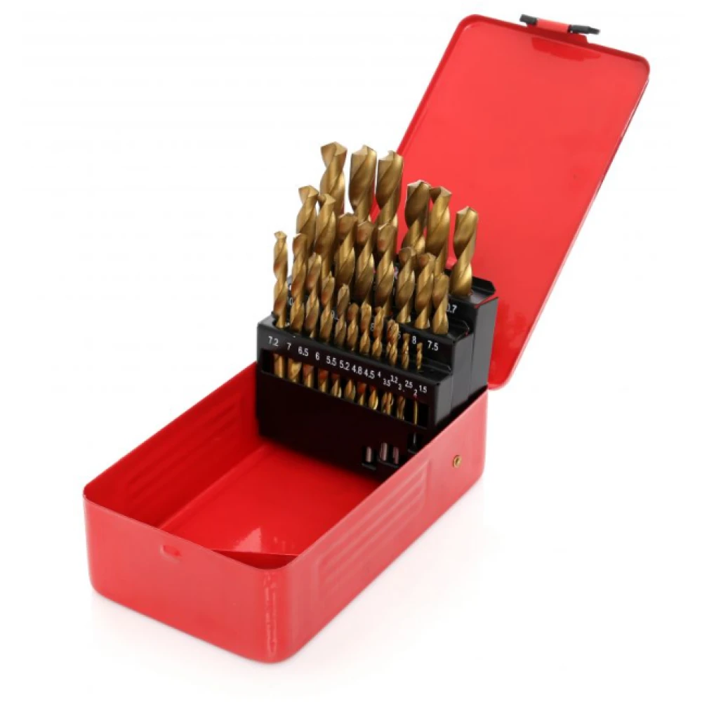 Титанови свредла за метал, 29 бр. - KD10344
