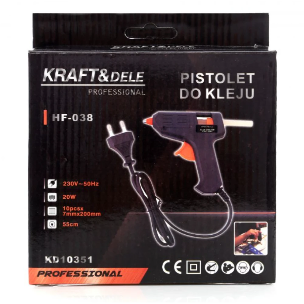 Пистолет за топло лепило, 20 W - KD10351