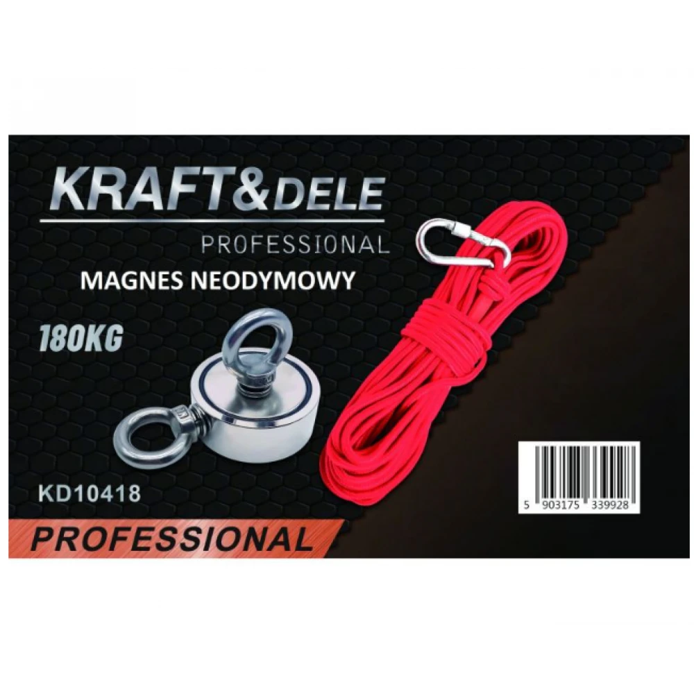 Неодимов магнит с въже, 180 кг. - KD10418