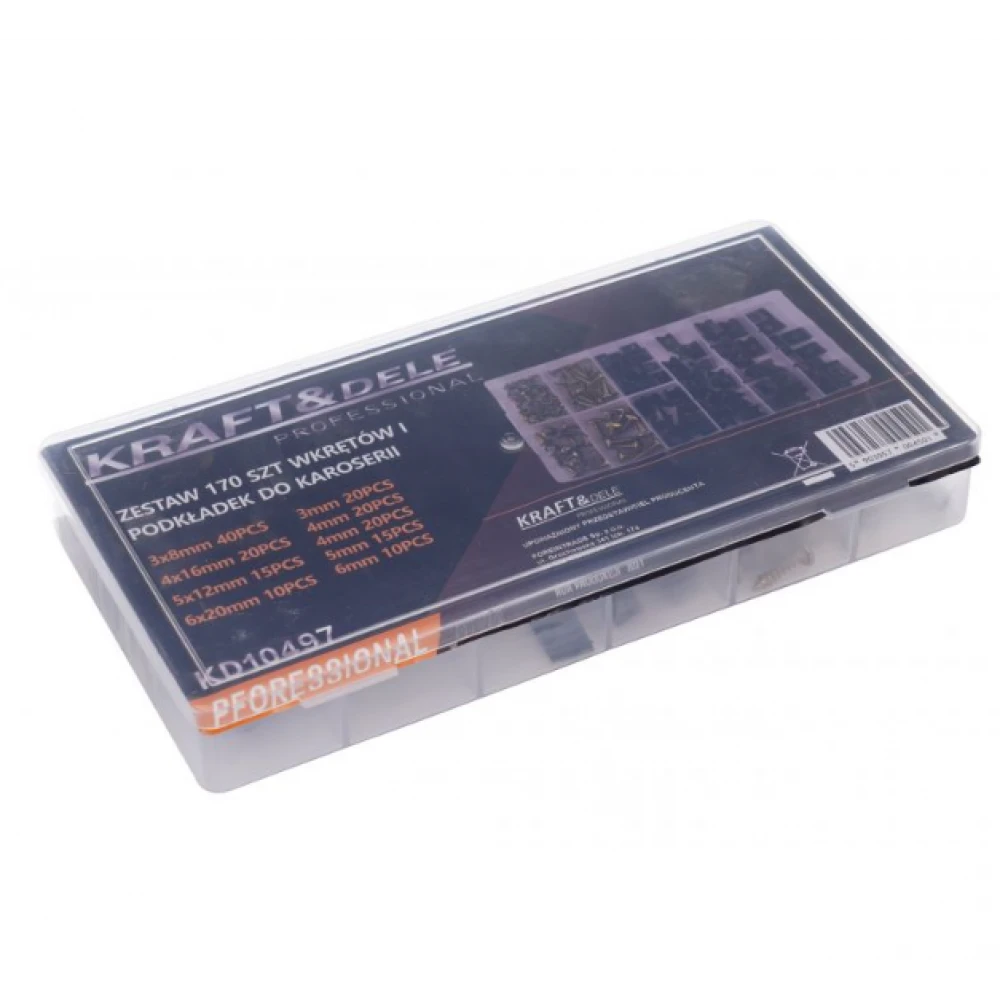 Комплект винтове и шайби за каросерия, 170 бр. - KD10497