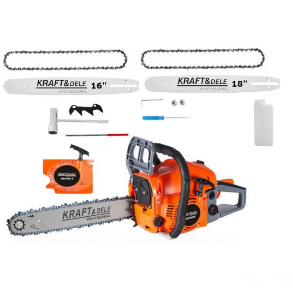 Бензинов верижен трион 5.9 HP, 16", 18" - KD10613