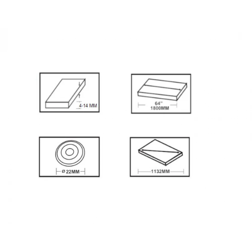 Машина за рязане на плочки, 64" / 1600 мм - KD10678