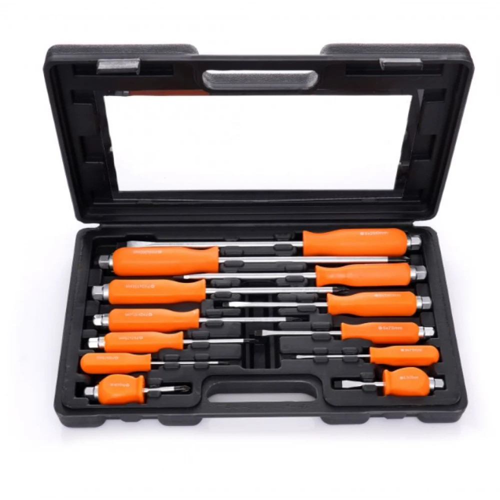 Ударни отвертки от хром-ванадиева стомана, 12 бр. - KD10946