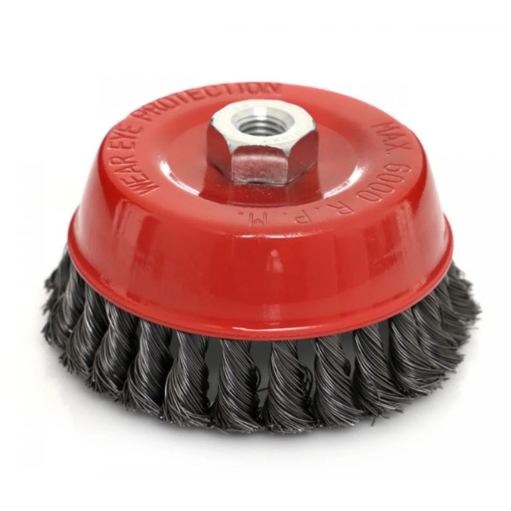 Телена четка за почистване на заварки, M14, 125 мм - KD10973