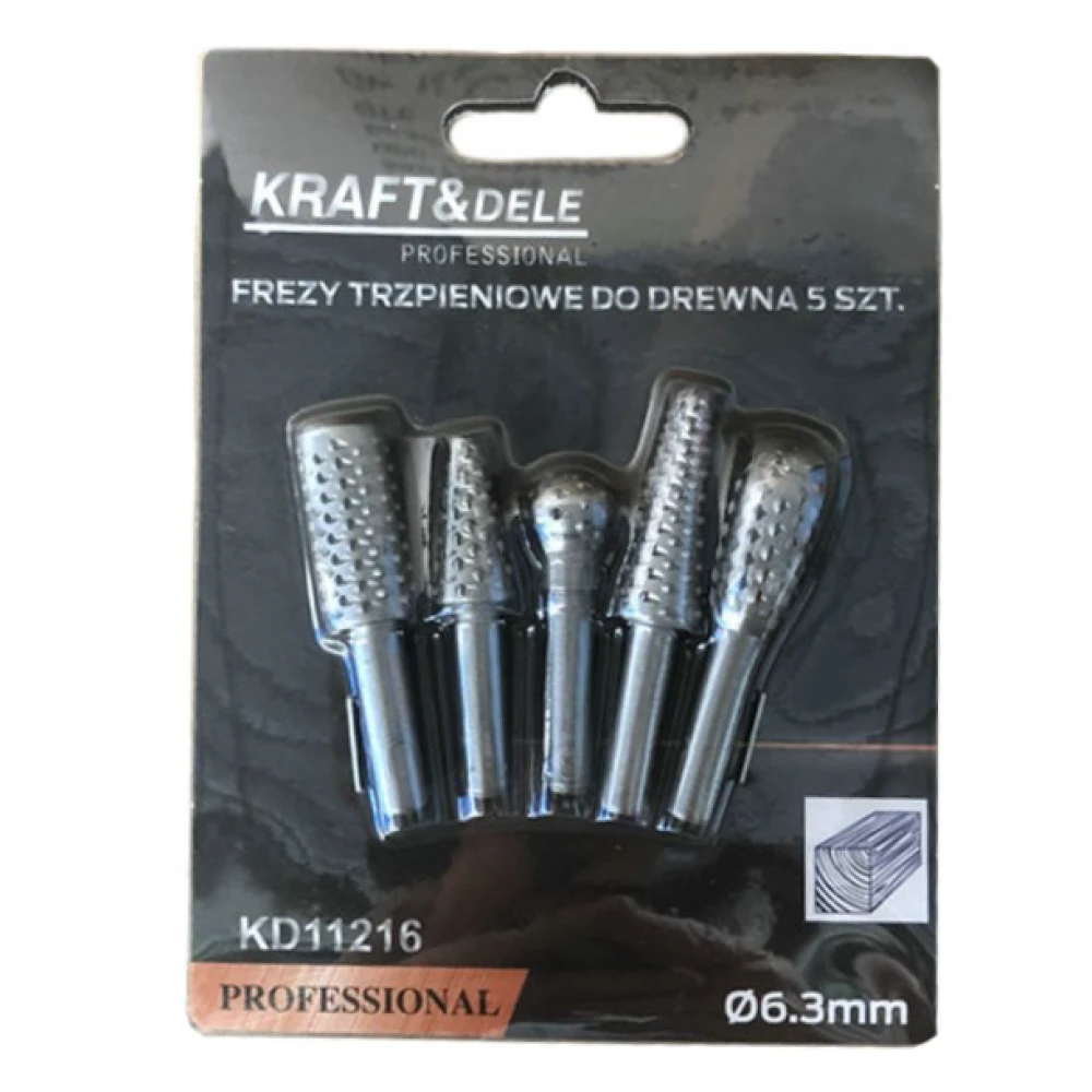 Професионален комплект фрези за дърво и метал, 5 бр. - KD11216