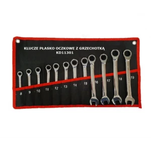 Комплект звездогаечни ключове с тресчотка 8-19 мм KD11301