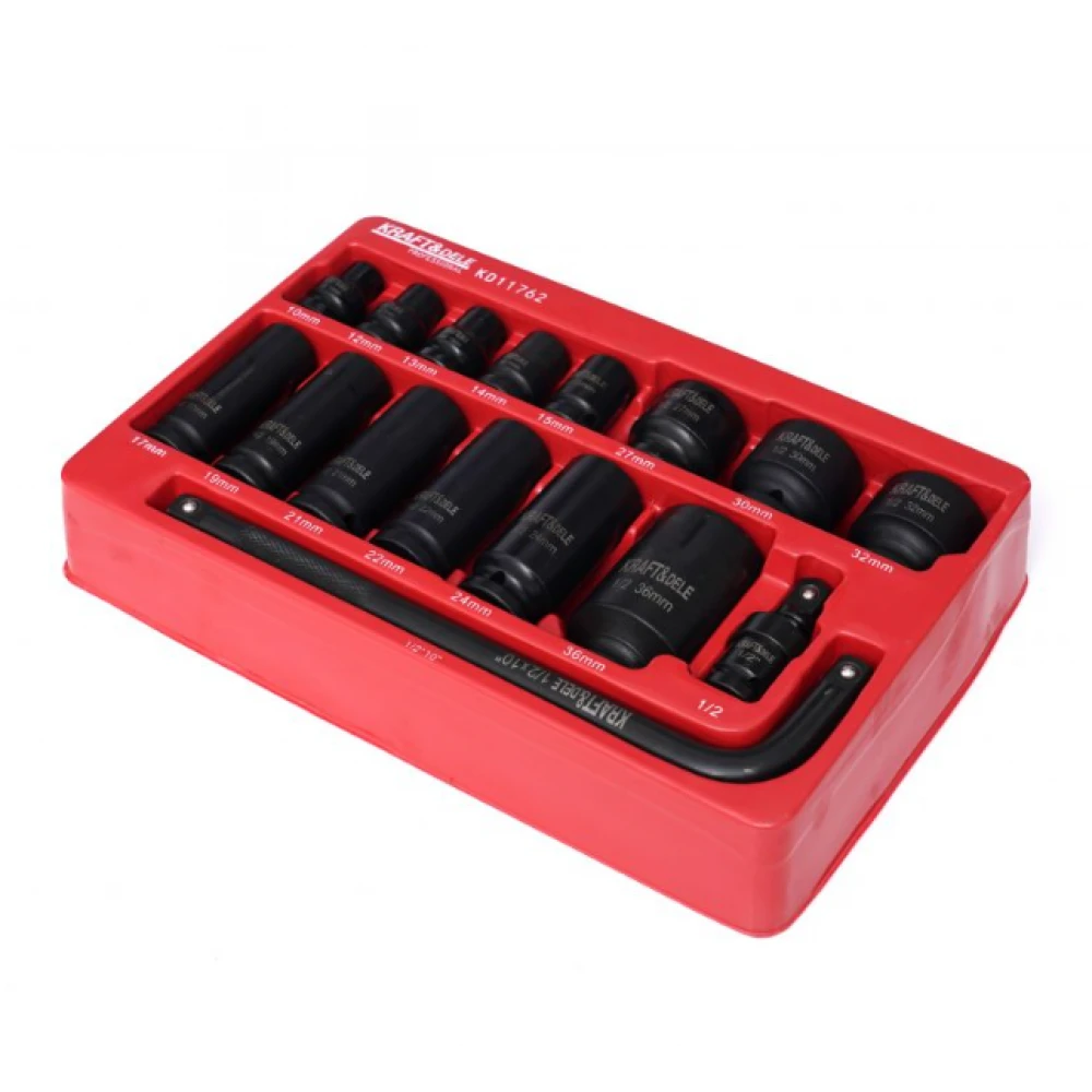 Ударни вложки 1/2", комплект 16 бр. - KD11762