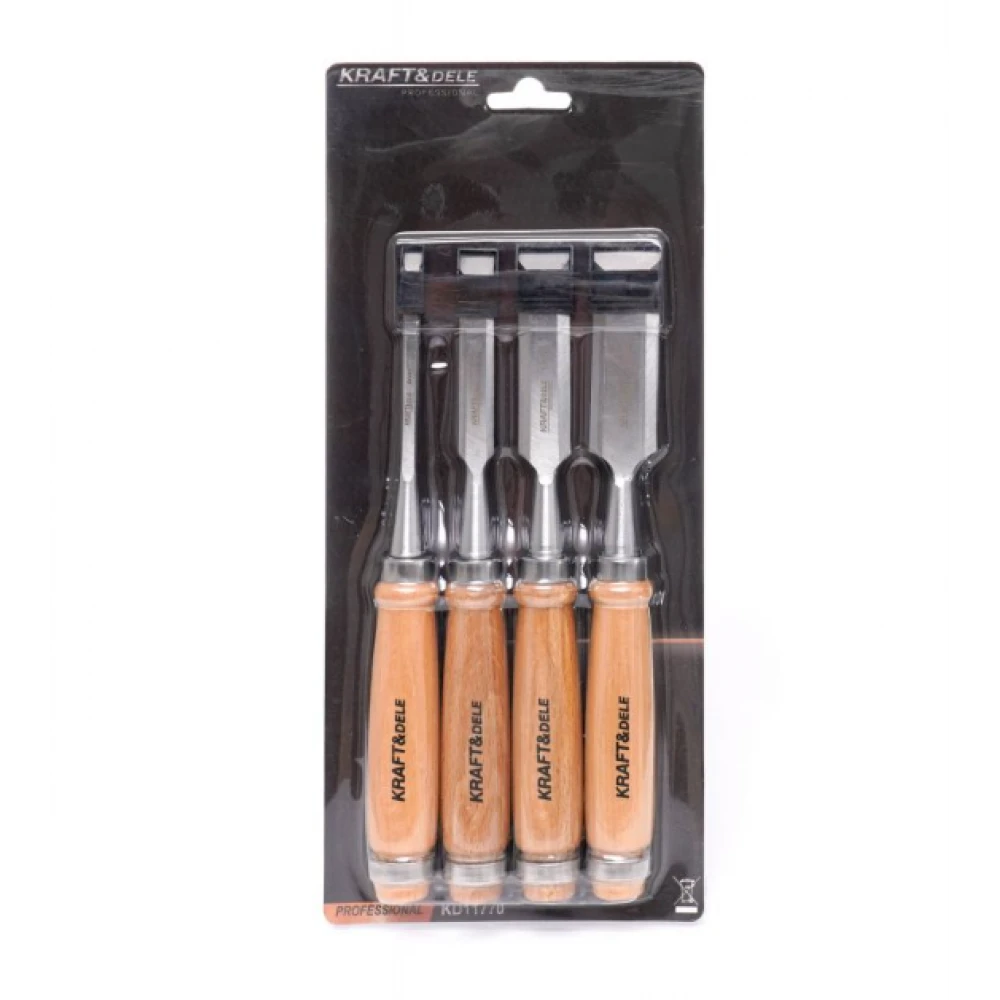 Комплект дърводелски длета, 4 бр. - KD11770