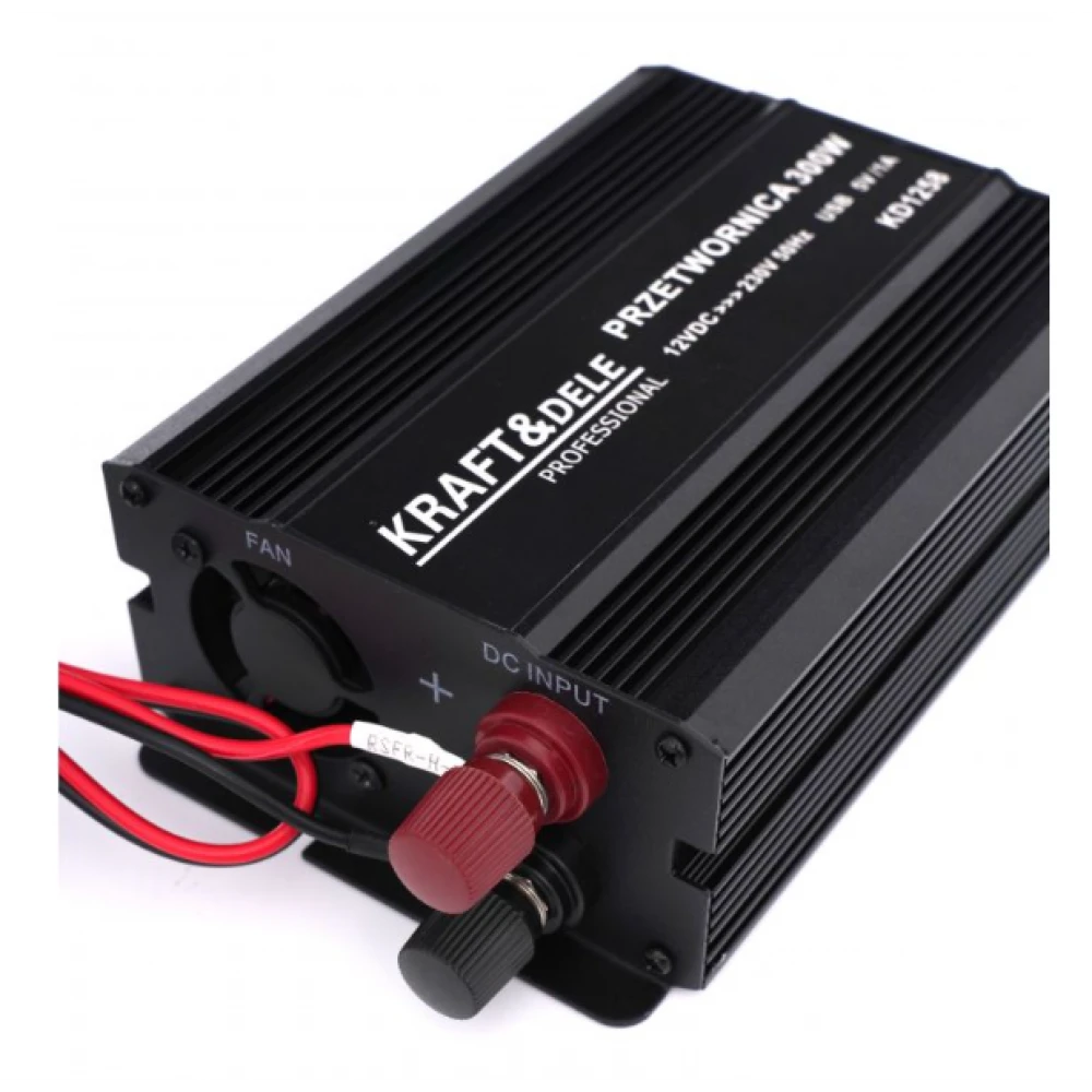 Преобразувател, 12V към 230V, 300W / 600W коригирана синусоида - KD1258