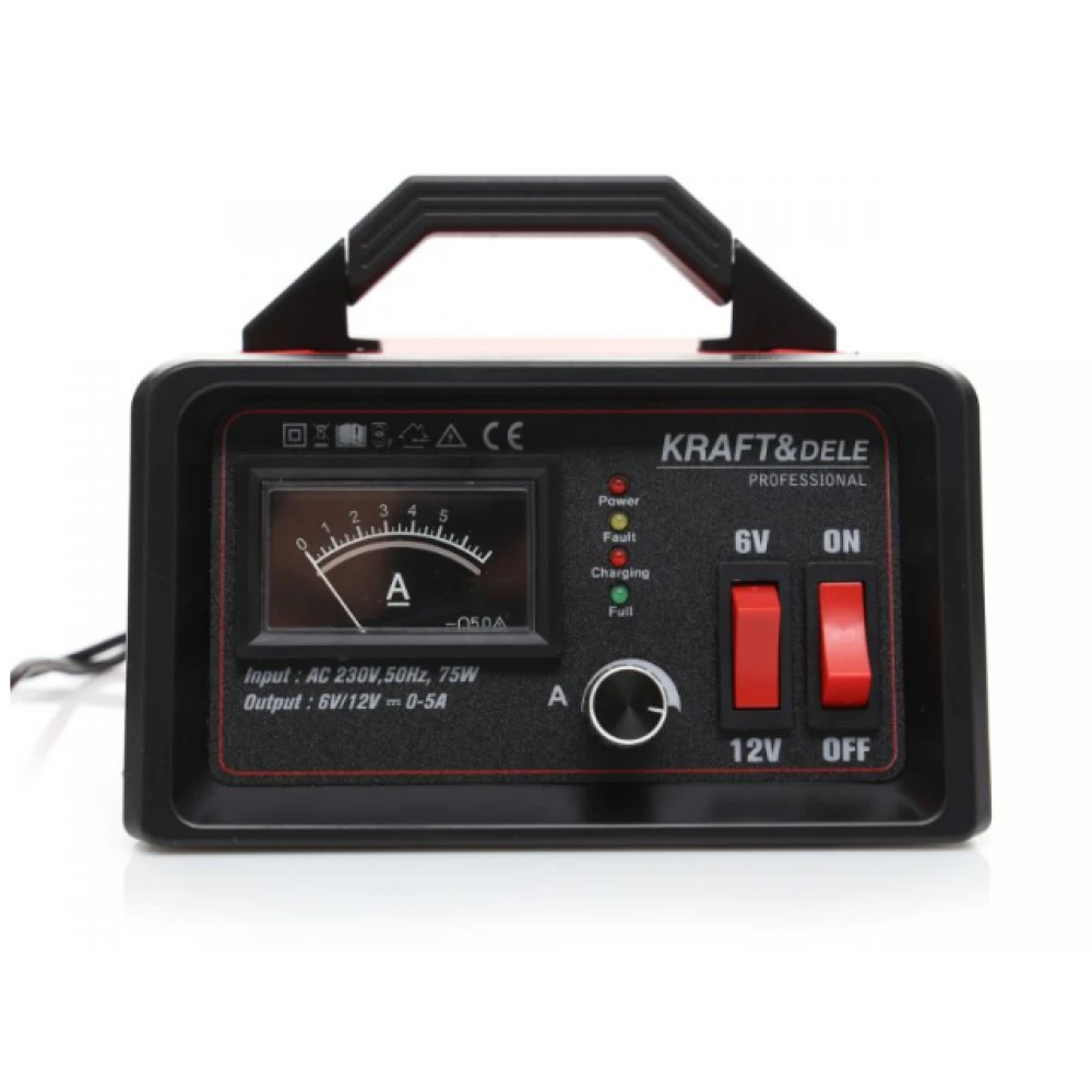 Зарядно за автомобилен акумулатор, 6V / 12V, 75 W - KD1288