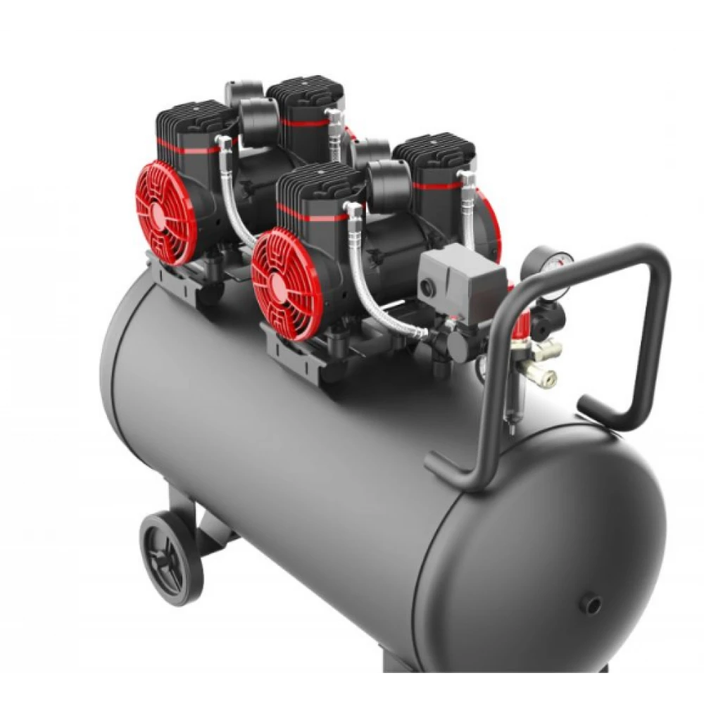 Безмаслен компресор за въздух 100 литра / 1500W x 2 - KD1392