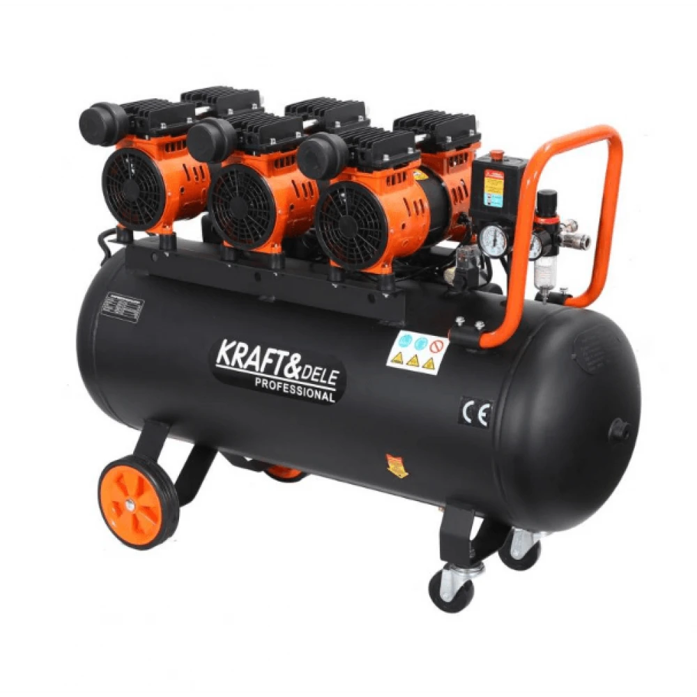 Безмаслен/тих компресор 100л. /3 x 1500W - Kraft&Dele KD1394