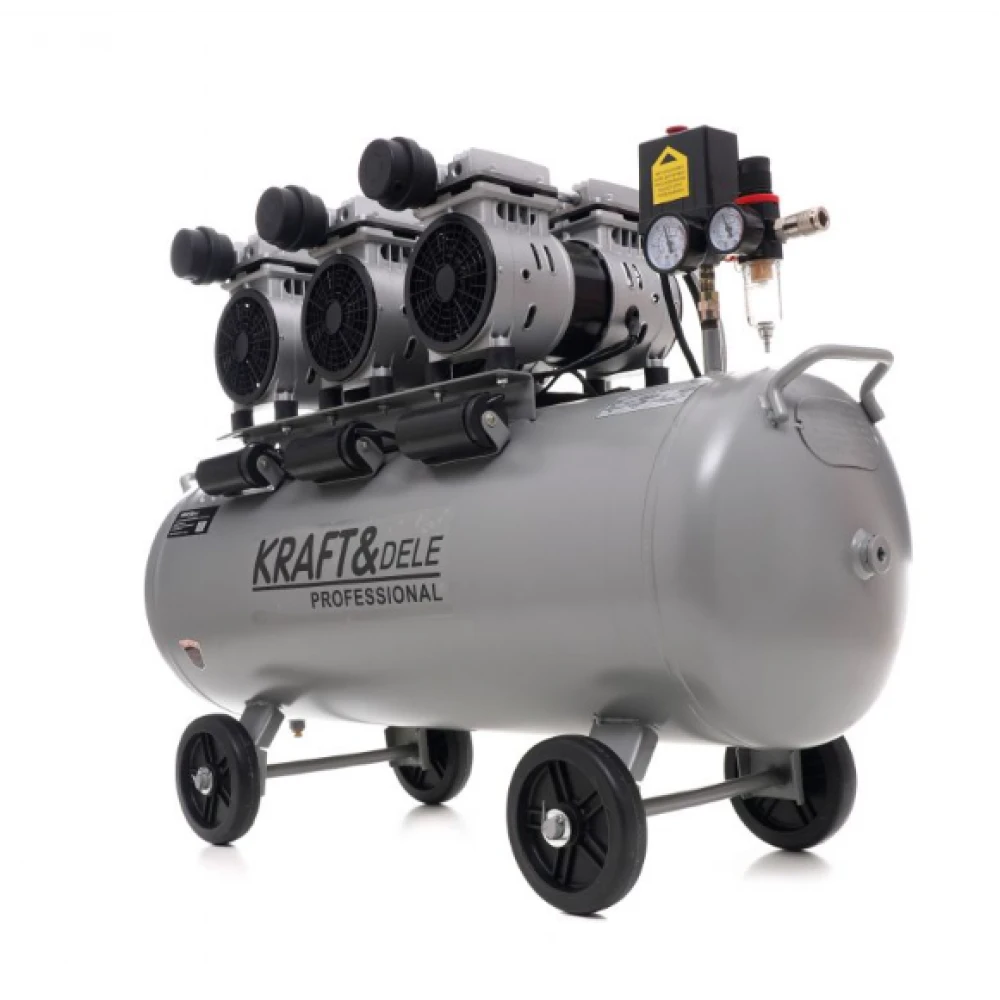 Безмаслен компресор 100L, 3 x 1500W, 8 бара - KD1397