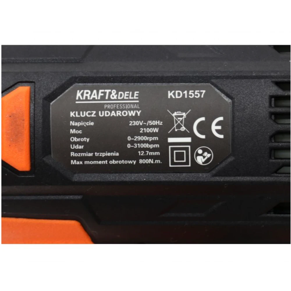 Електрически ударен гайковерт 2100W, 1/2", 800Nm - KD1557