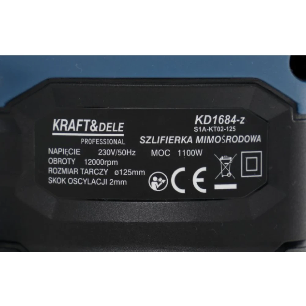 Ексцентършлайф за шлайфане и полиране, 220V, 1100W - KD1684-Z