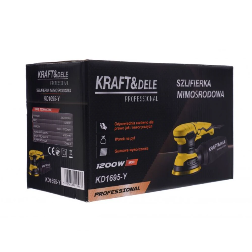 Ексцентършлайф за шлайфане и полиране, 220V, 1200W - KD1695-Y