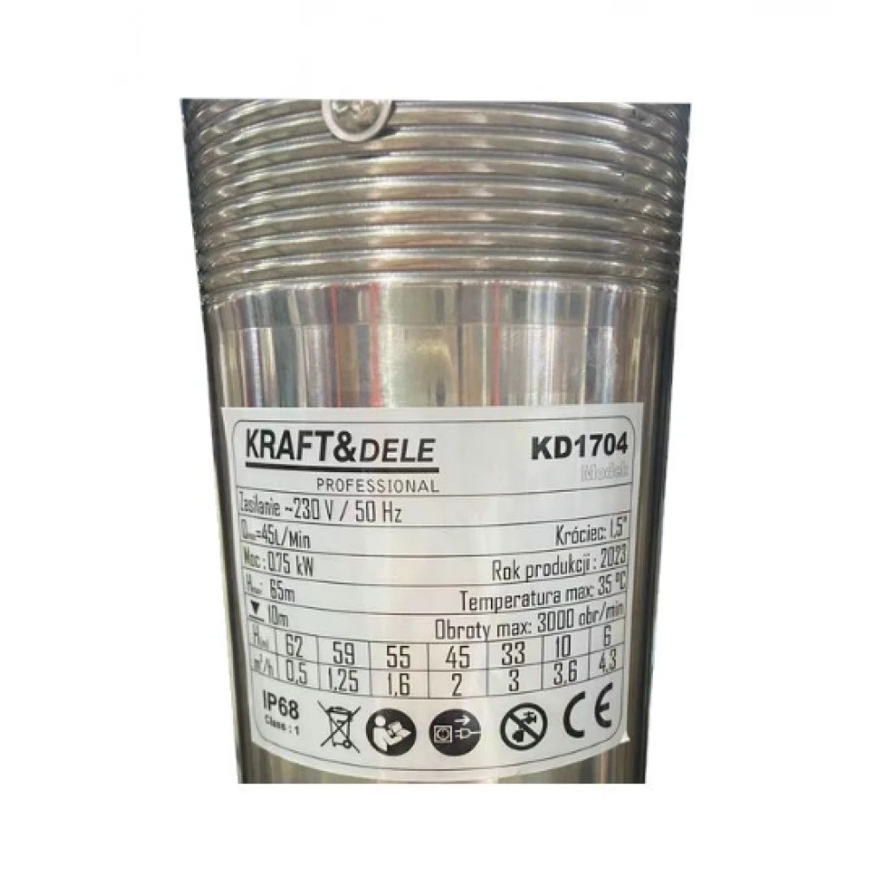 Потопяема винтова помпа, 100 мм, 0.75 kW, 45 л/мин. - KD1704