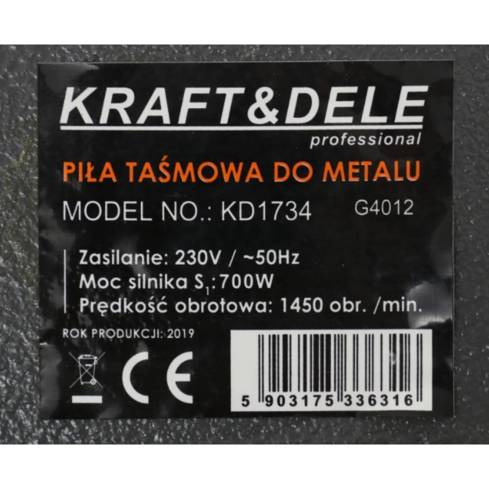 Лентов фрез за метал KRAFT&DELE KD1734