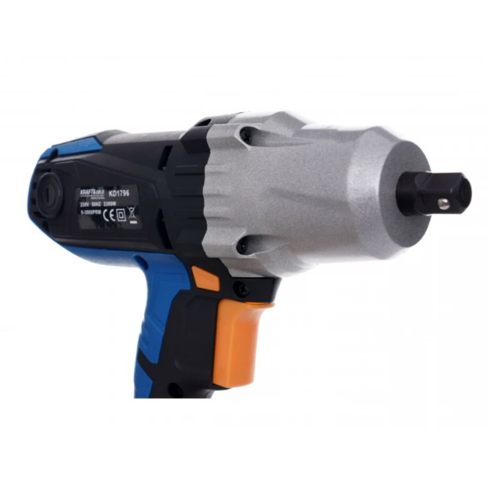 Електрически ударен гайковерт + калъф + накрайници 1/2", 2200W - KD1796