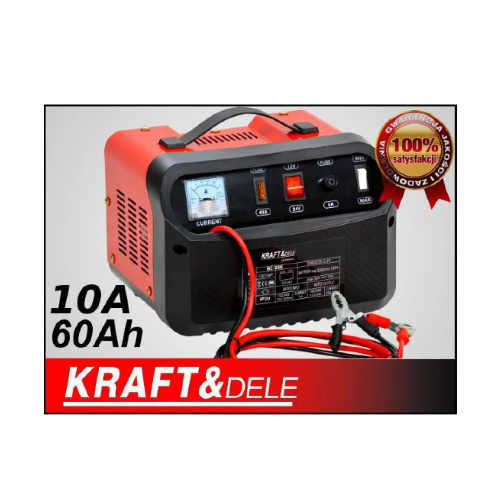 Токоизправител за кола, 12V, 24V, 10 A, 60 Ah - KD1905