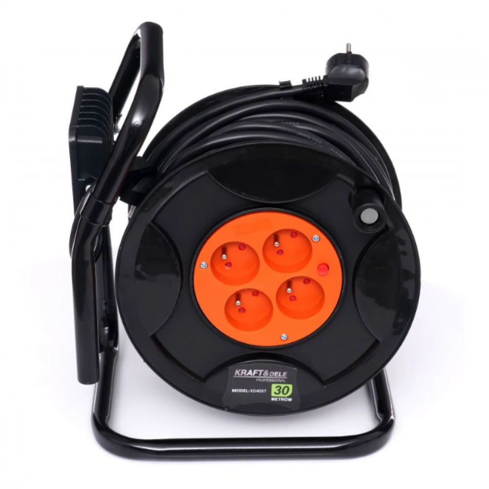 Удължителен кабел за барабан, 30 м. + LED - KD4037