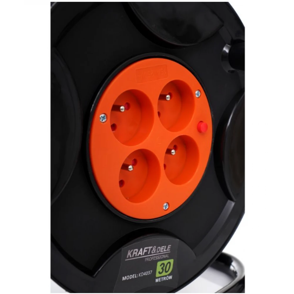 Удължителен кабел за барабан, 30 м. + LED - KD4037