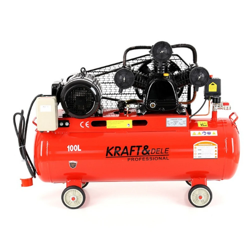 Маслен компресор с 3 бутала, 100L, 400V, 8 bar - KD405