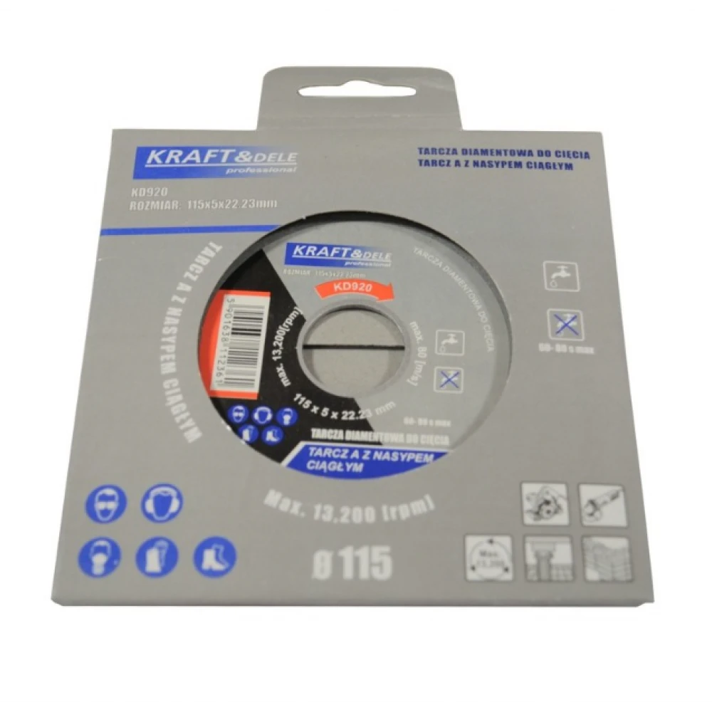 Диамантен диск за сухо и мокро рязане, 115х5х22.23 мм - KD920