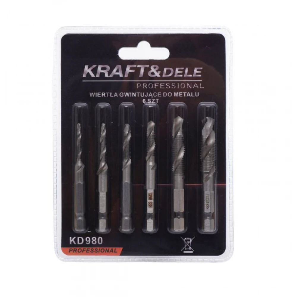 Комплект нарезни свредла, 6 бр. -  KD980